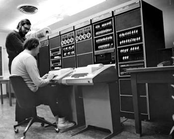 Ken and Dennis hacking on a PDP-11