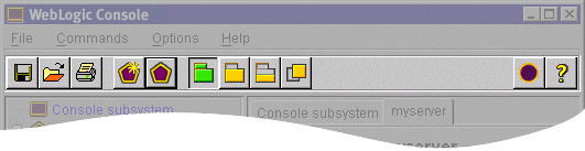 Console top toolbar