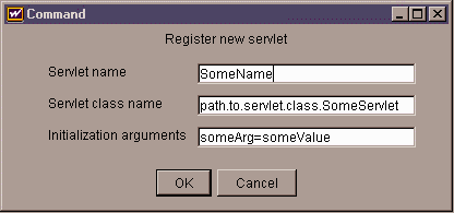 Register new servlet