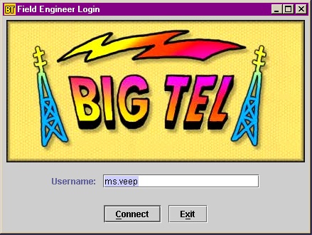 BigTel App
login screen